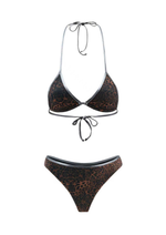 METALLIC BIKINI IN LEOPARD