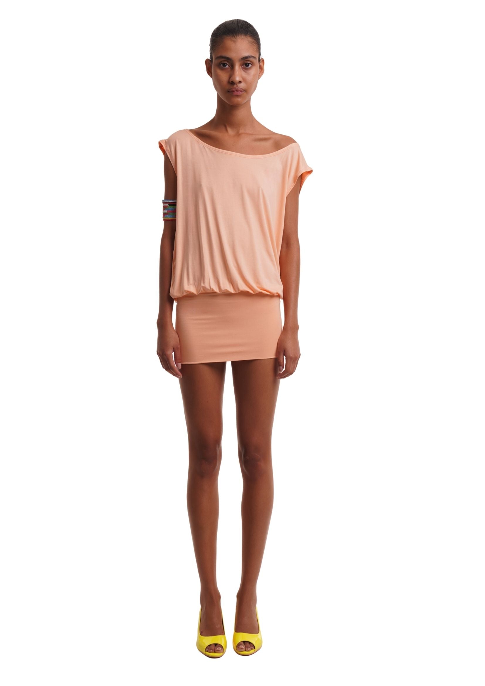 THE REL DRESS IN APRICOT