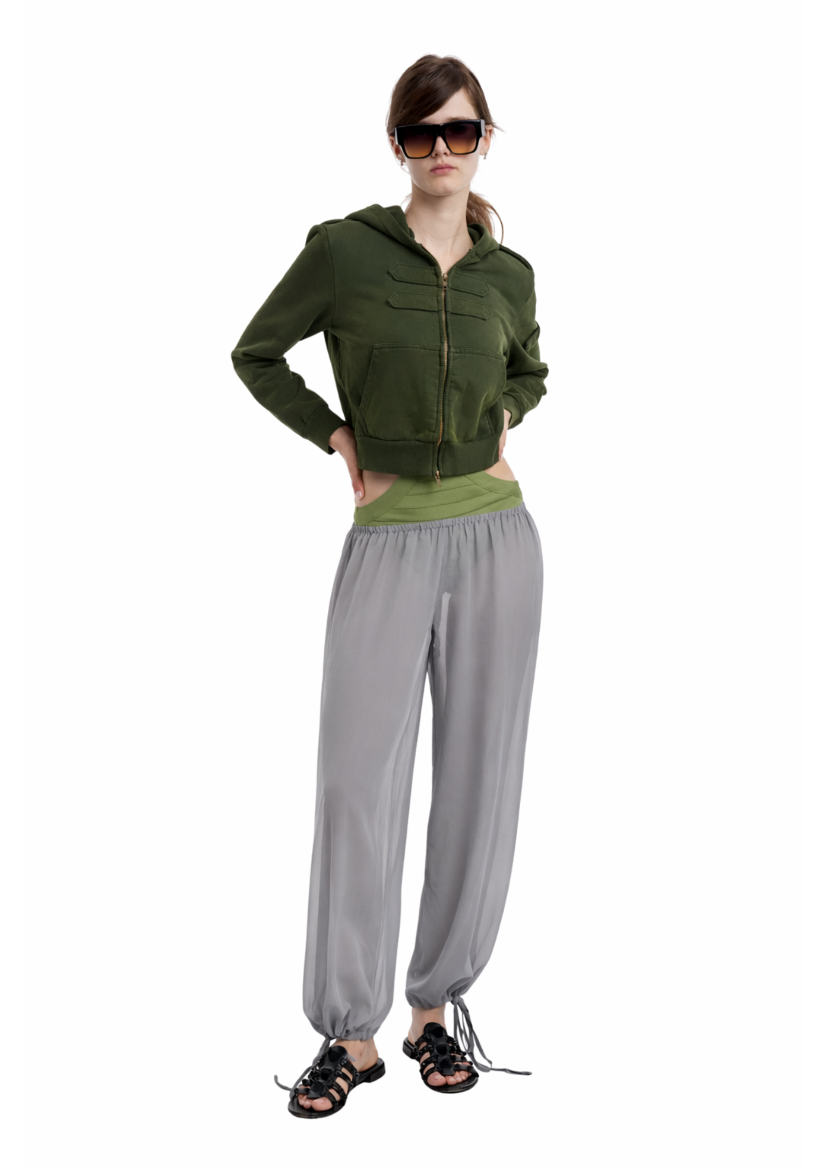 LENA TROUSERS IN DARK GREY