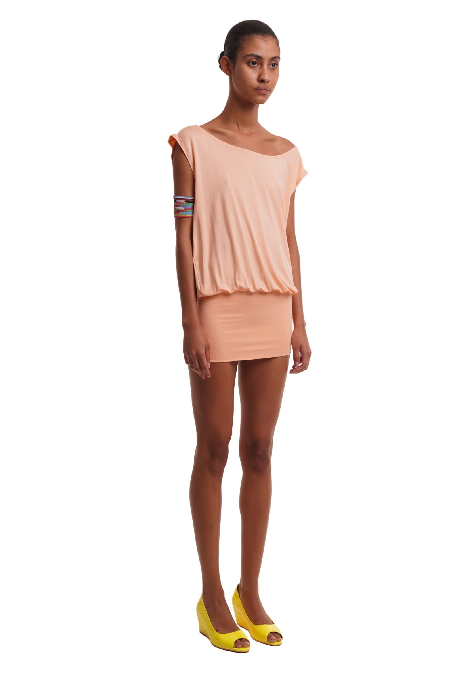 THE REL DRESS IN APRICOT