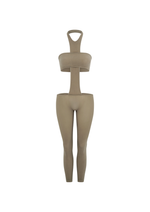 THE CROSS JUMPSUIT IN LIGHT KHAKI