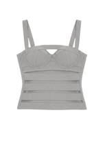 SNEAK BANDAGE TOP IN MID GREY