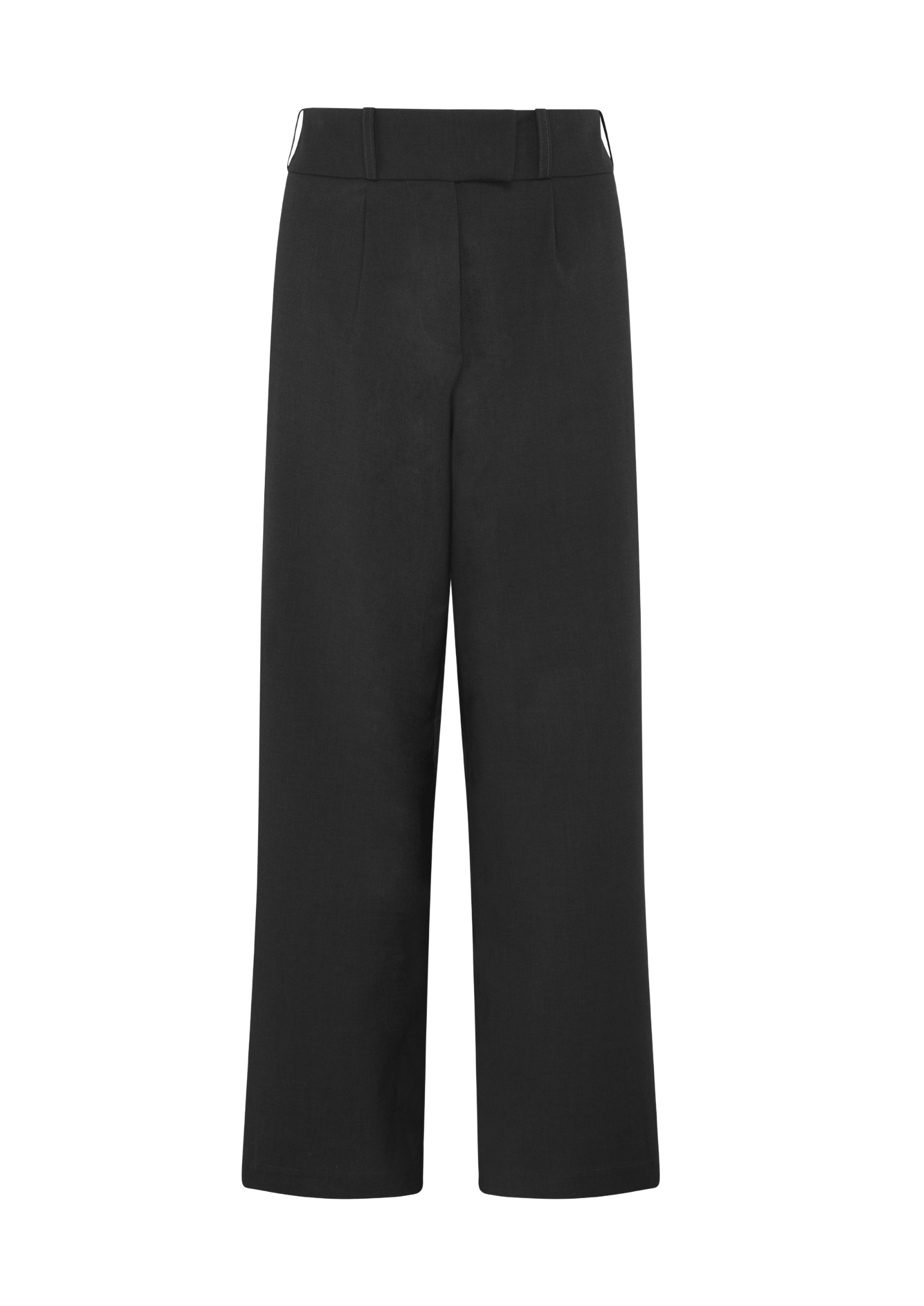 WIDE LEG SUITING TROUSER PANTS in Black
