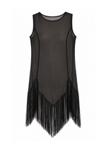 THE ROMY FRINGE DRESS IN BLACK