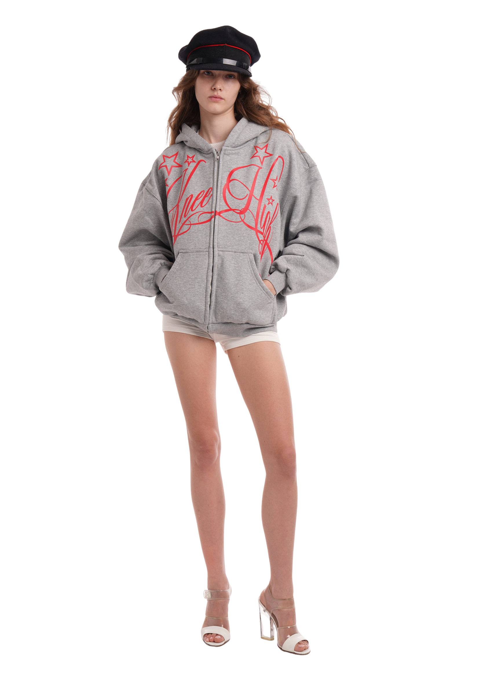 STARDOM HOODIE IN GREY MARL