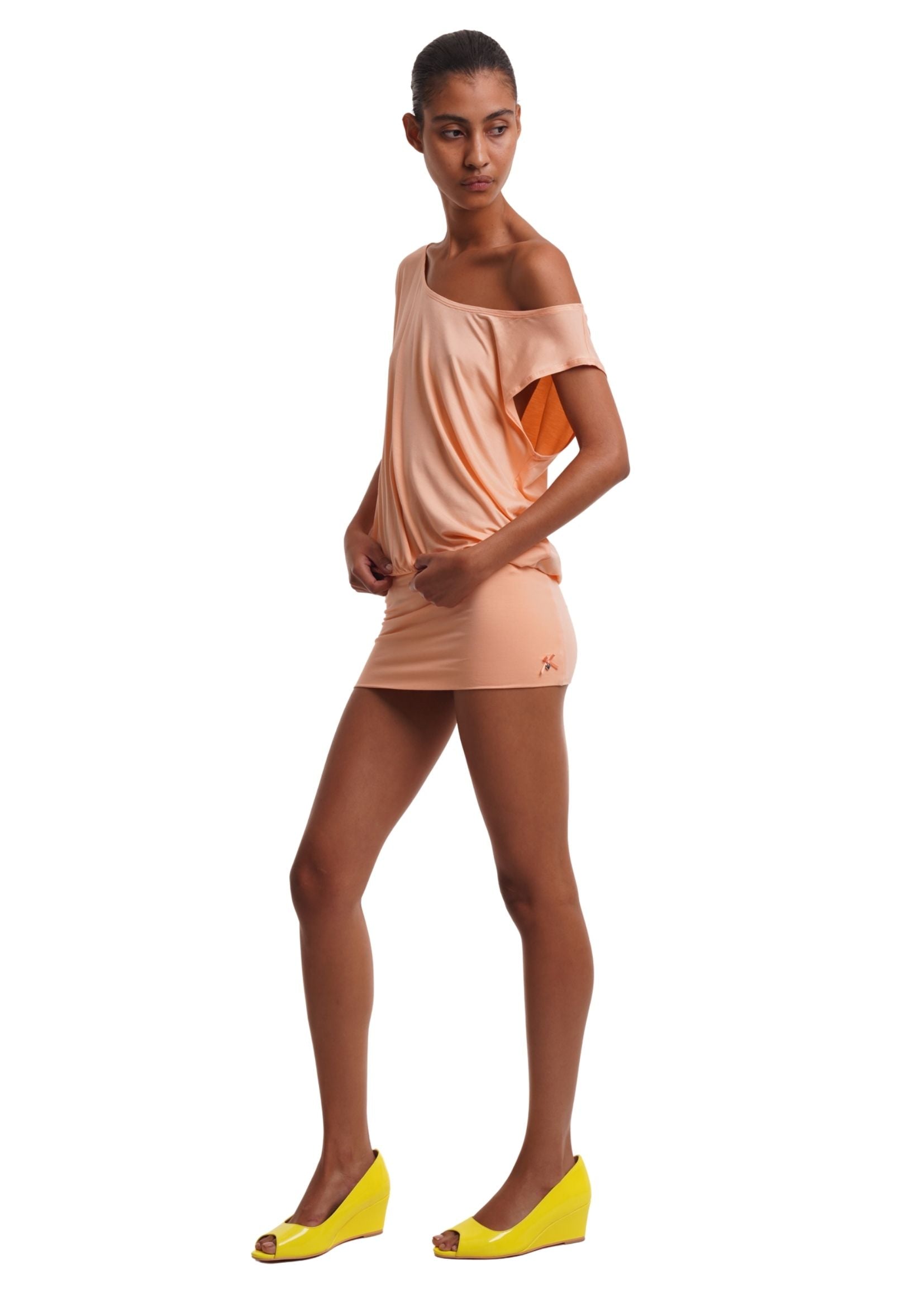 THE REL DRESS IN APRICOT