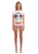 KNEE HIGH V-NECK BABY TEE IN WHITE