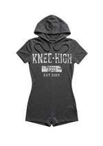 KNEE HIGH PLAYSUIT IN DARK GREY