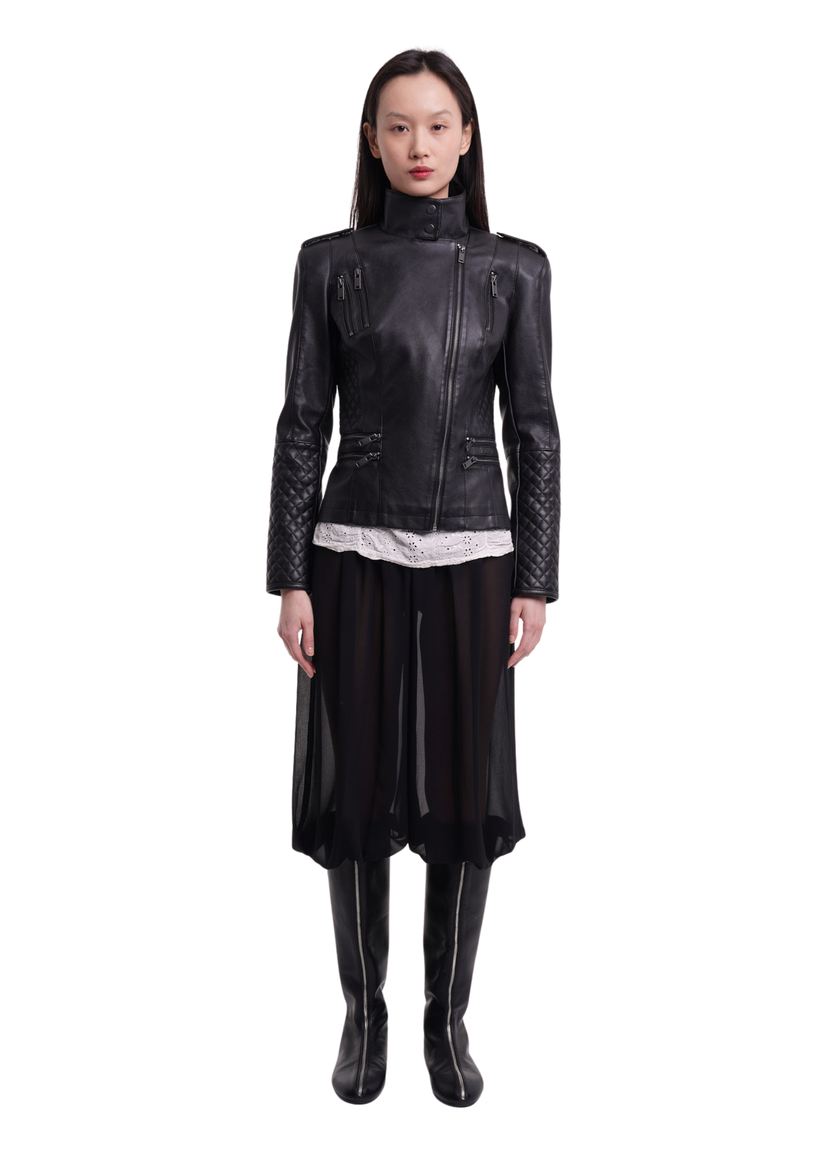 THE MARA LEATHER JACKET IN BLACK