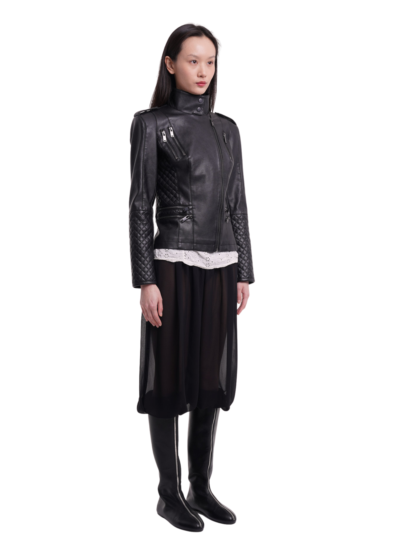 THE MARA LEATHER JACKET IN BLACK