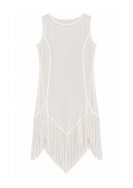 THE ROMY FRINGE DRESS IN WHITE