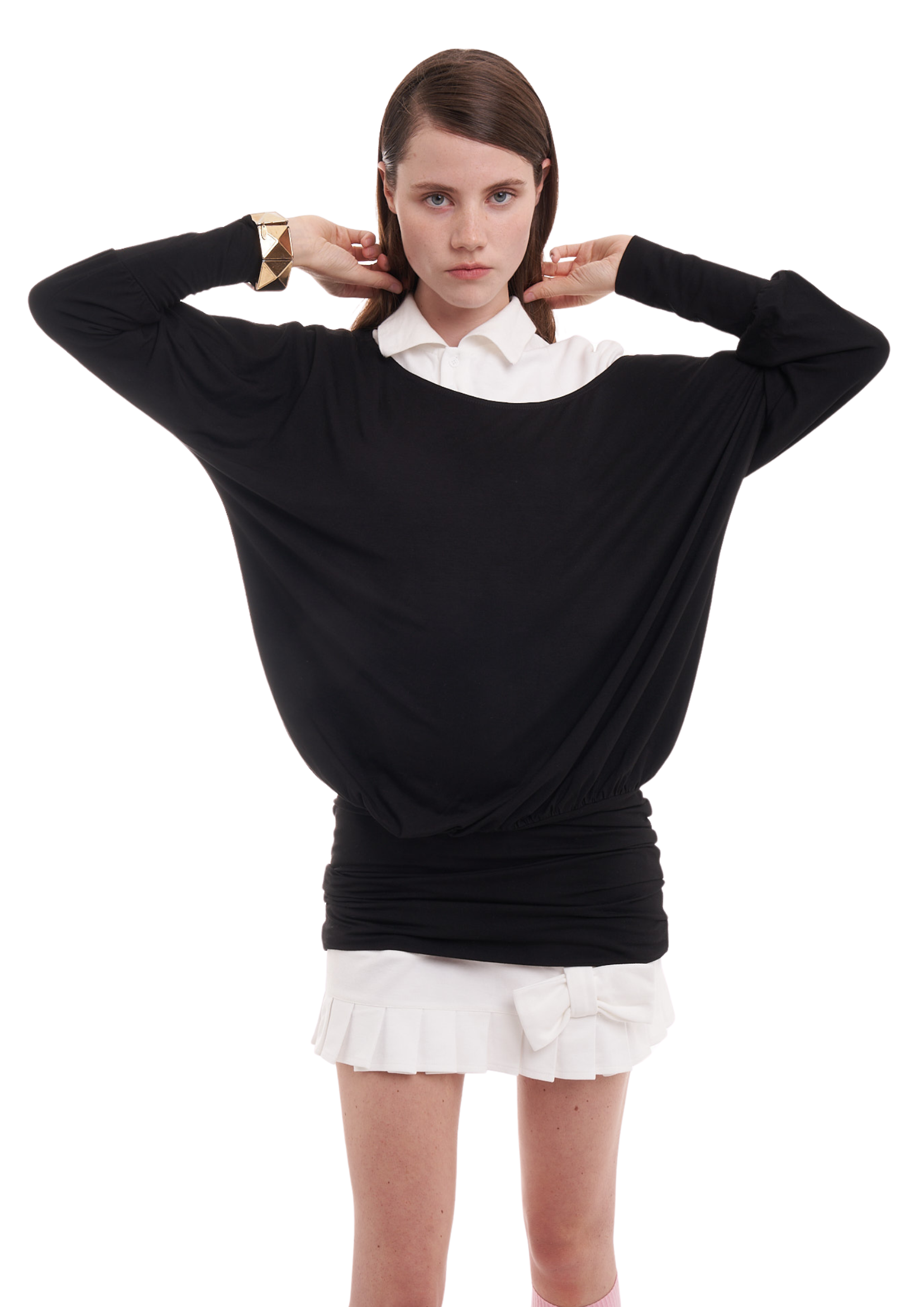 CHARLI DRESS IN CHARCOAL BLACK