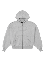 COVER HOODIE IN GREY MARL
