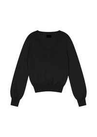 PULL OVER CROP IN BLACK