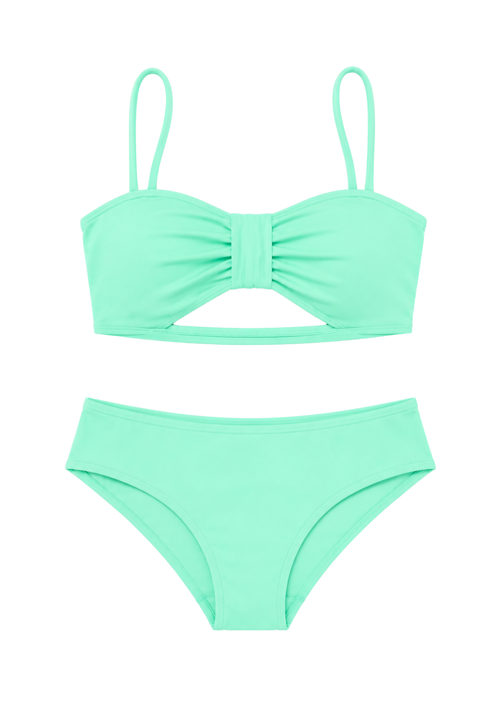 BOW BIKINI IN AQUA