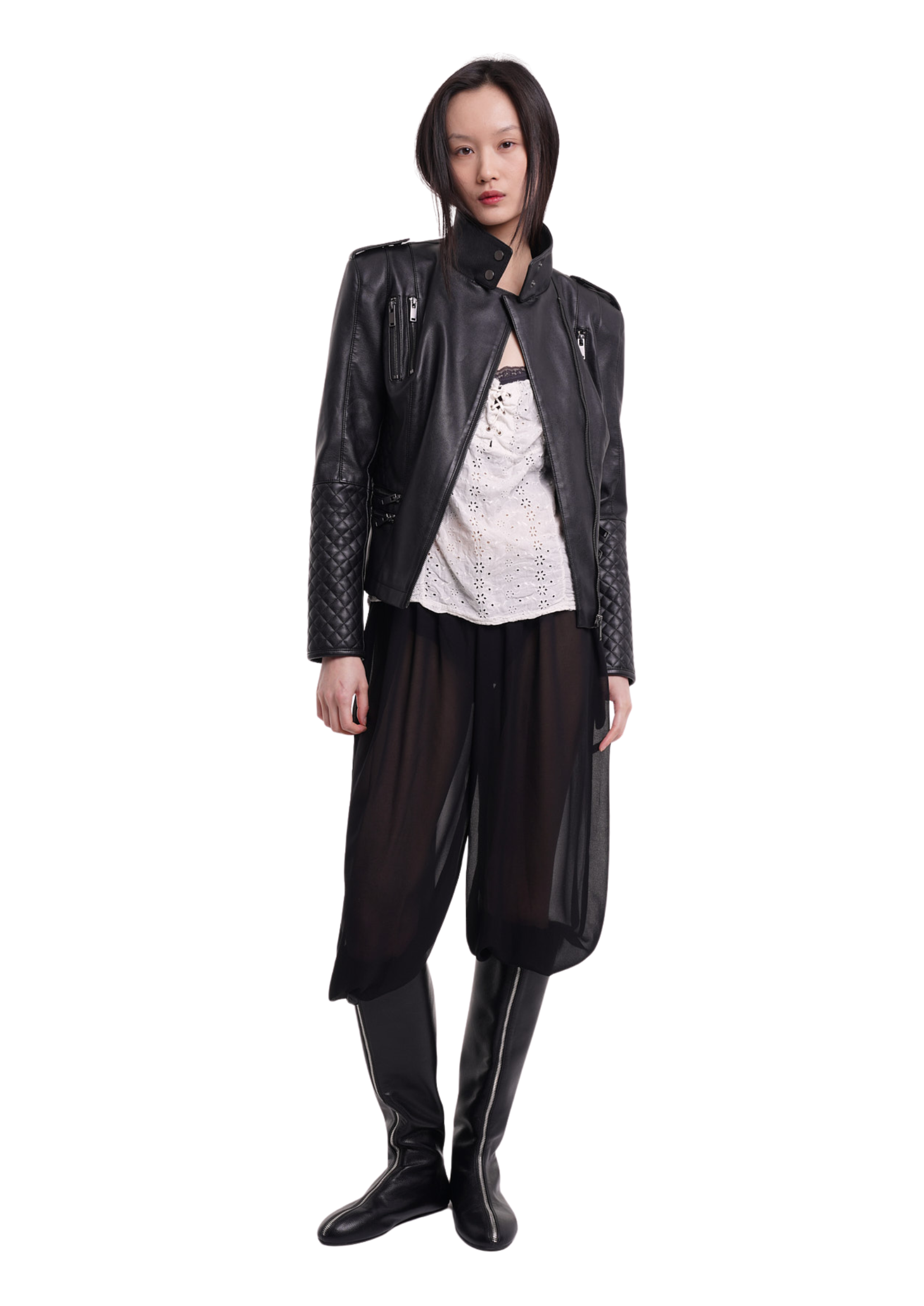 THE MARA LEATHER JACKET IN BLACK