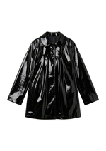 AFTER DARK COAT IN BLACK GLOSS