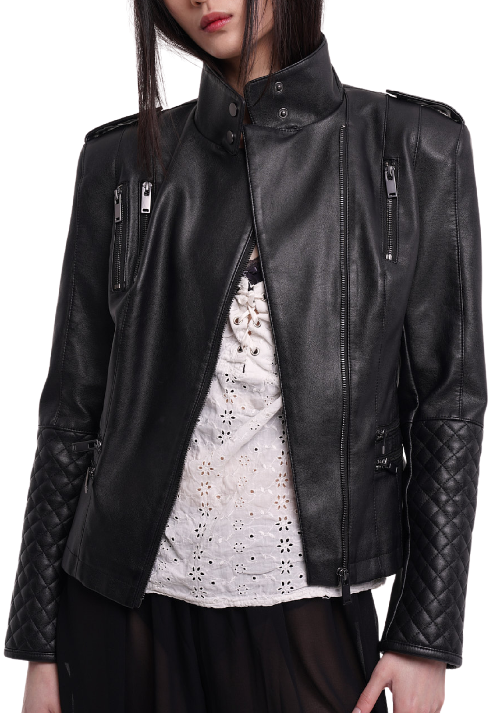 THE MARA LEATHER JACKET IN BLACK