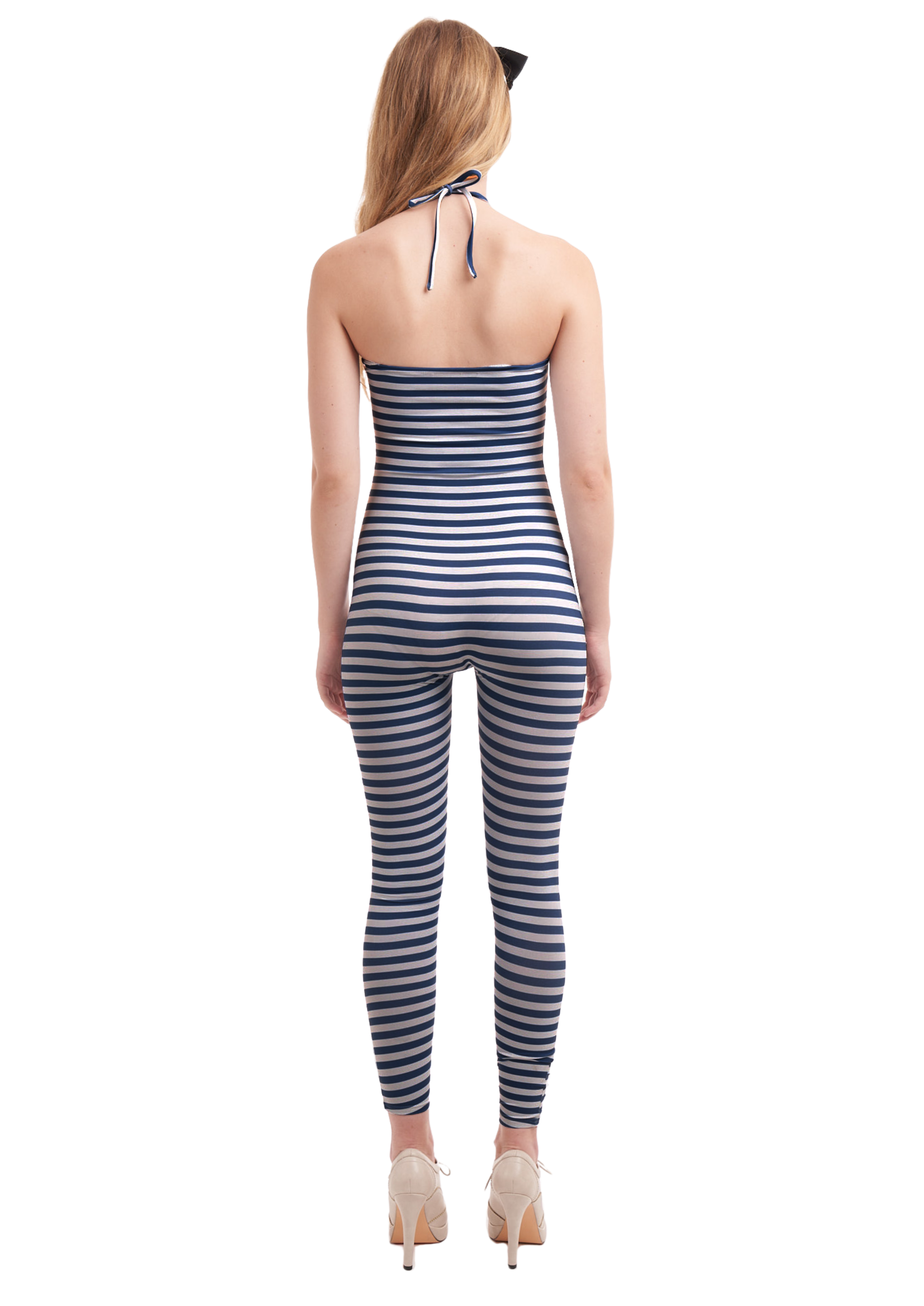 THE INFLUENCE JUMPSUIT IN BLUE & WHITE STRIPES