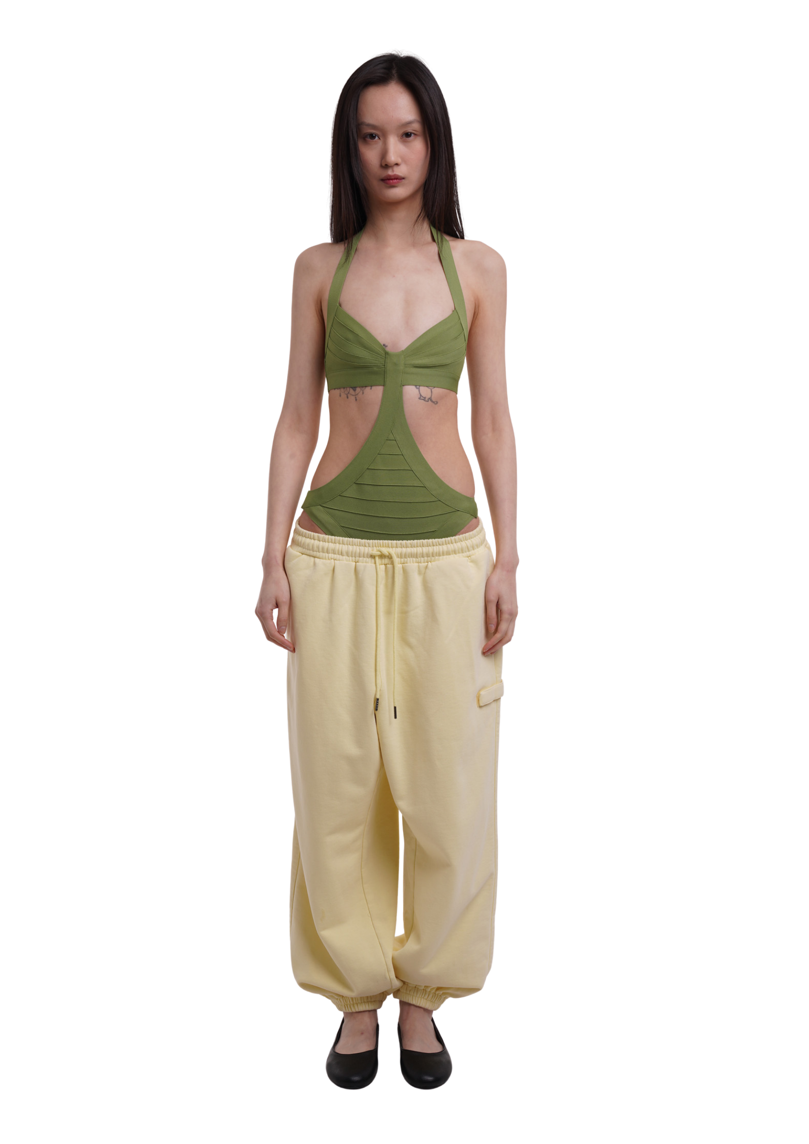 BOUND SWIMSUIT IN KHAKI