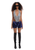 FRINGE BODYSUIT IN GREY MARL