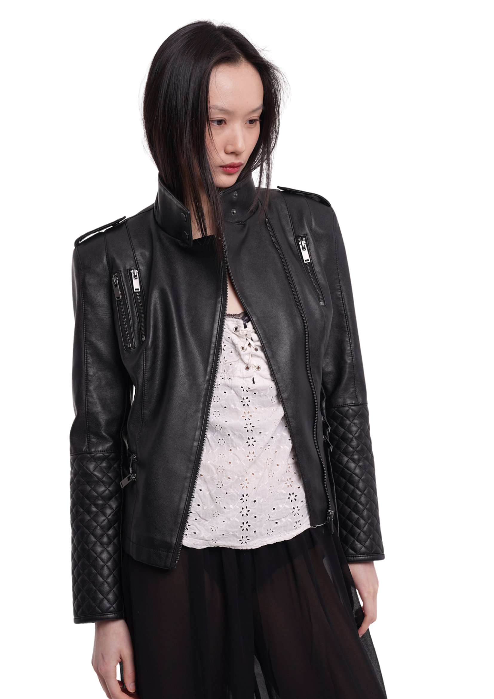 THE MARA LEATHER JACKET IN BLACK