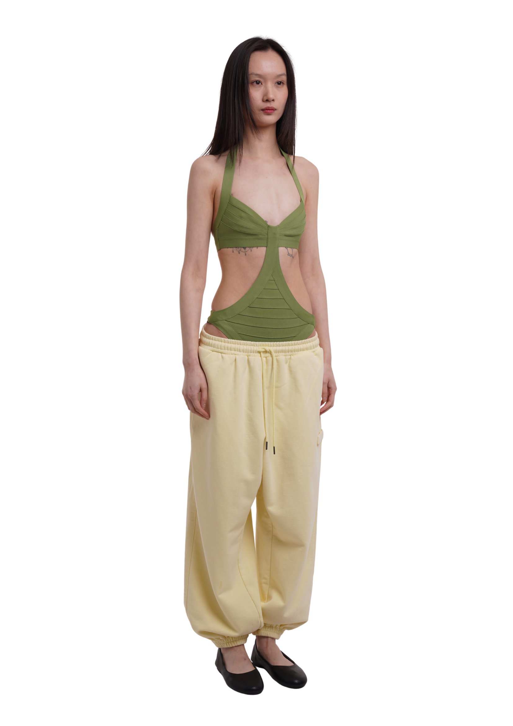 BOUND SWIMSUIT IN KHAKI