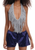 FRINGE BODYSUIT IN GREY MARL