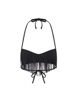 FRINGE TOP IN BLACK