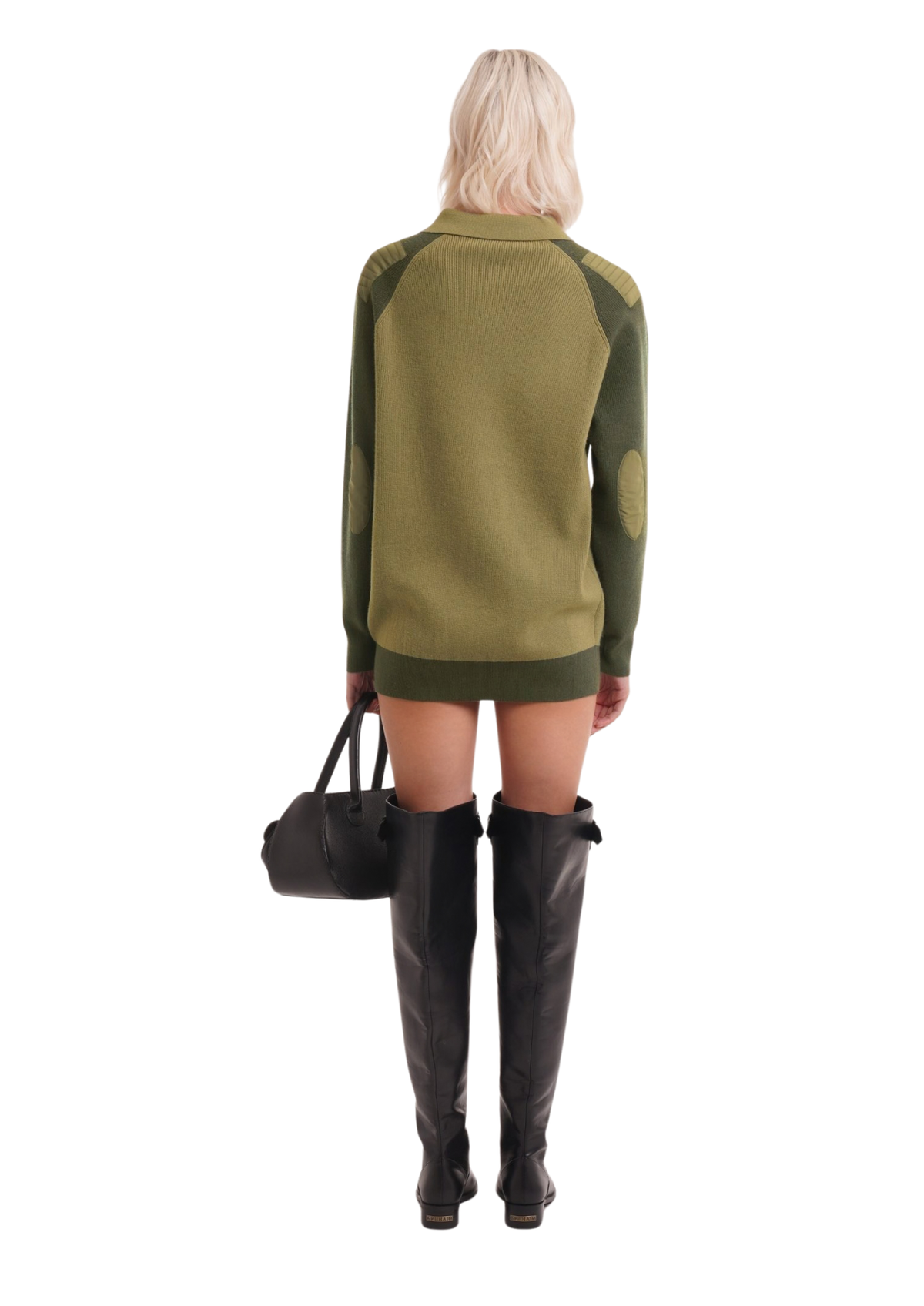 THE INDI QUARTER ZIP IN ARMY GREEN