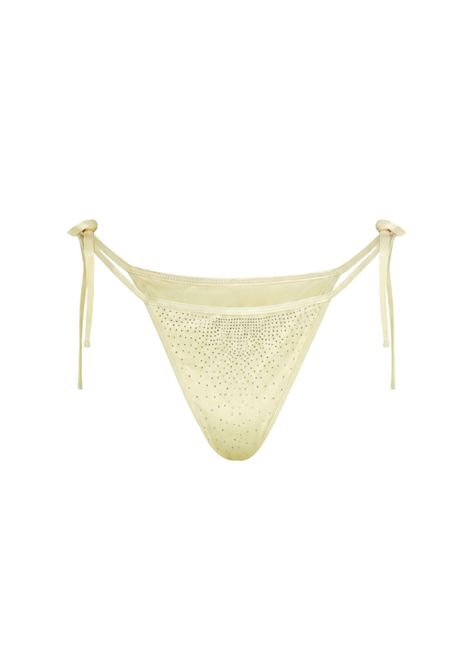 NIIHAI X MAIN ROSE BUTTERFLY TRIANGLE BIKINI BOTTOM IN BUTTERFLY BUTTER YELLOW