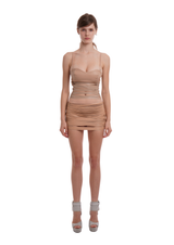 THE LAZER CUT CORSET IN BEIGE