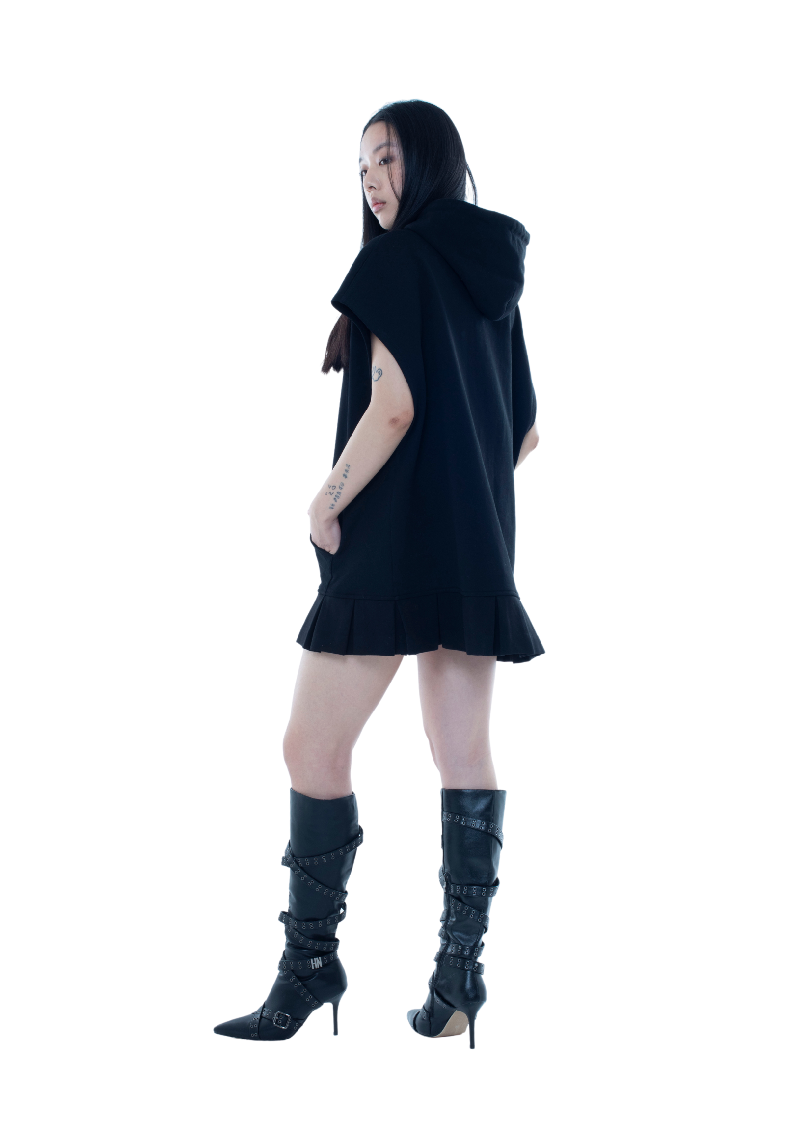 NiiHAi Ltd SLEEVELESS HOODIE DRESS