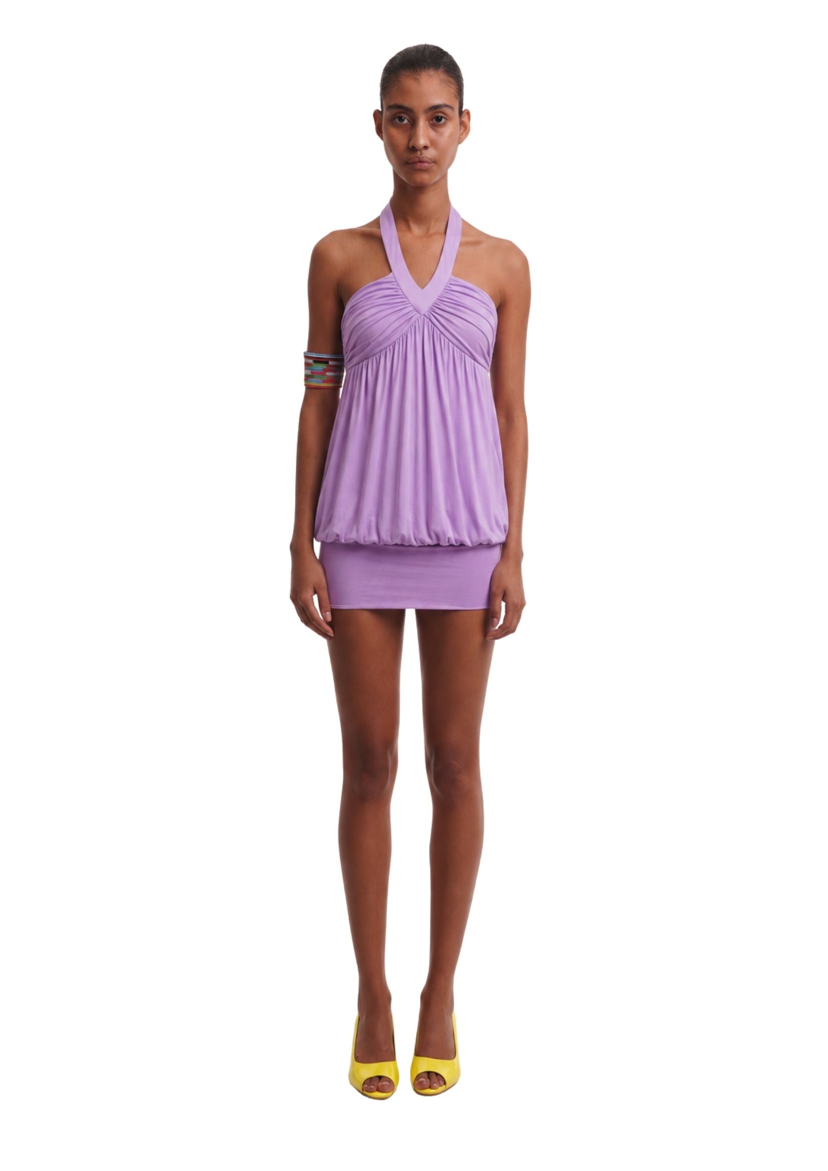TWIST DRESS IN PURPLE