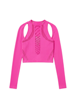 SHAPEWEAR STRETCH TOP & SLEEVES IN PINK