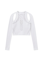 SHAPEWEAR STRETCH TOP & SLEEVES IN WHITE