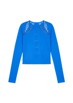 LONG-SLEEVE SHAPEWEAR TOP IN BLUE