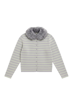 MARY KATE CARDI IN MINT & GREY STRIPES