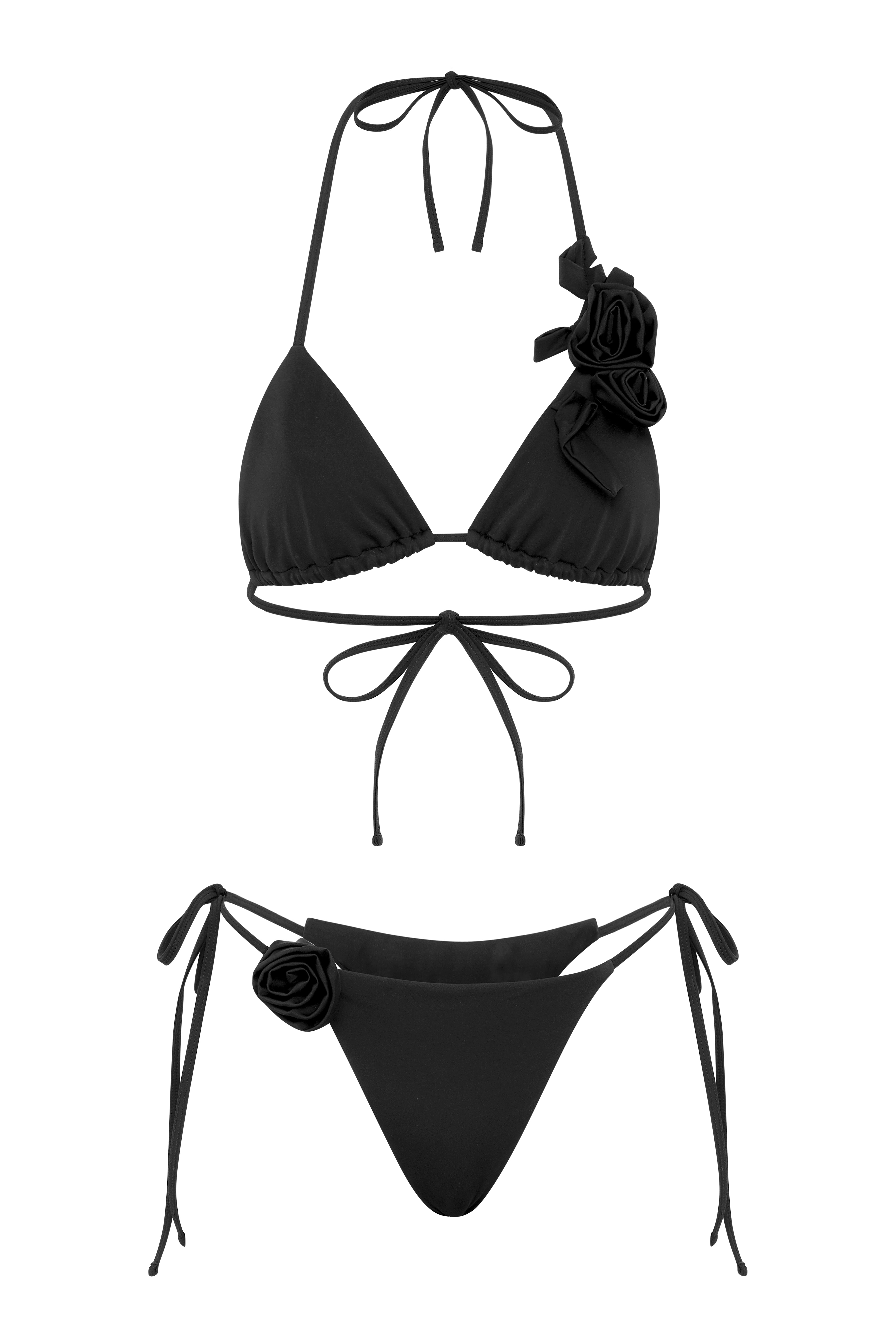 FLEUR BIKINI IN BLACK