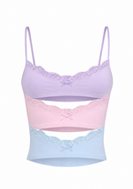 TRIPLE LAYERED BRA IN PURPLE PINK & BLUE