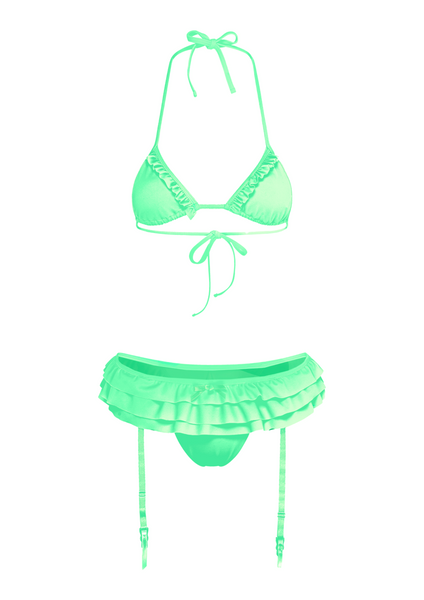 NiiHAi Ltd — GARTER BIKINI IN AQUAMARINE