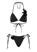 FLEUR BIKINI IN BLACK