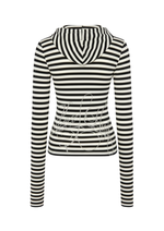 THE BELLA TOP IN BLACK & WHITE STRIPES