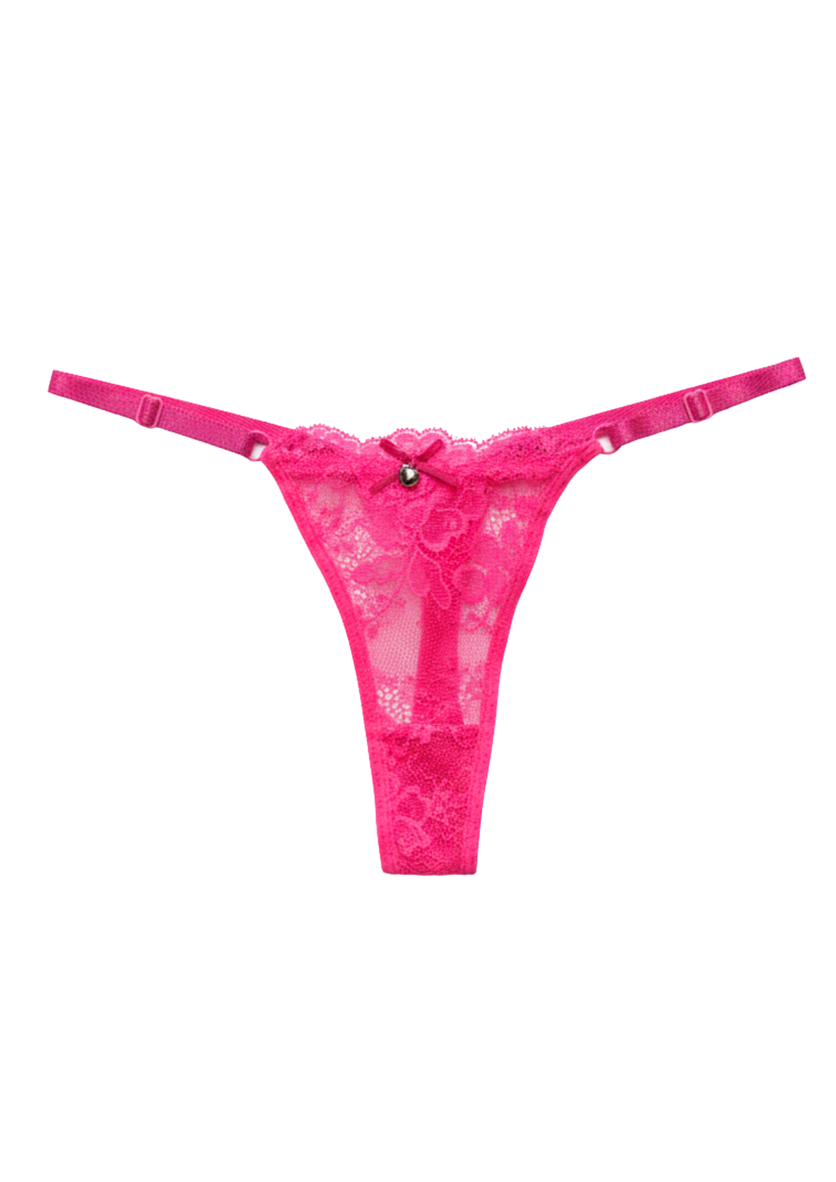 HOT PINK LACE THONG
