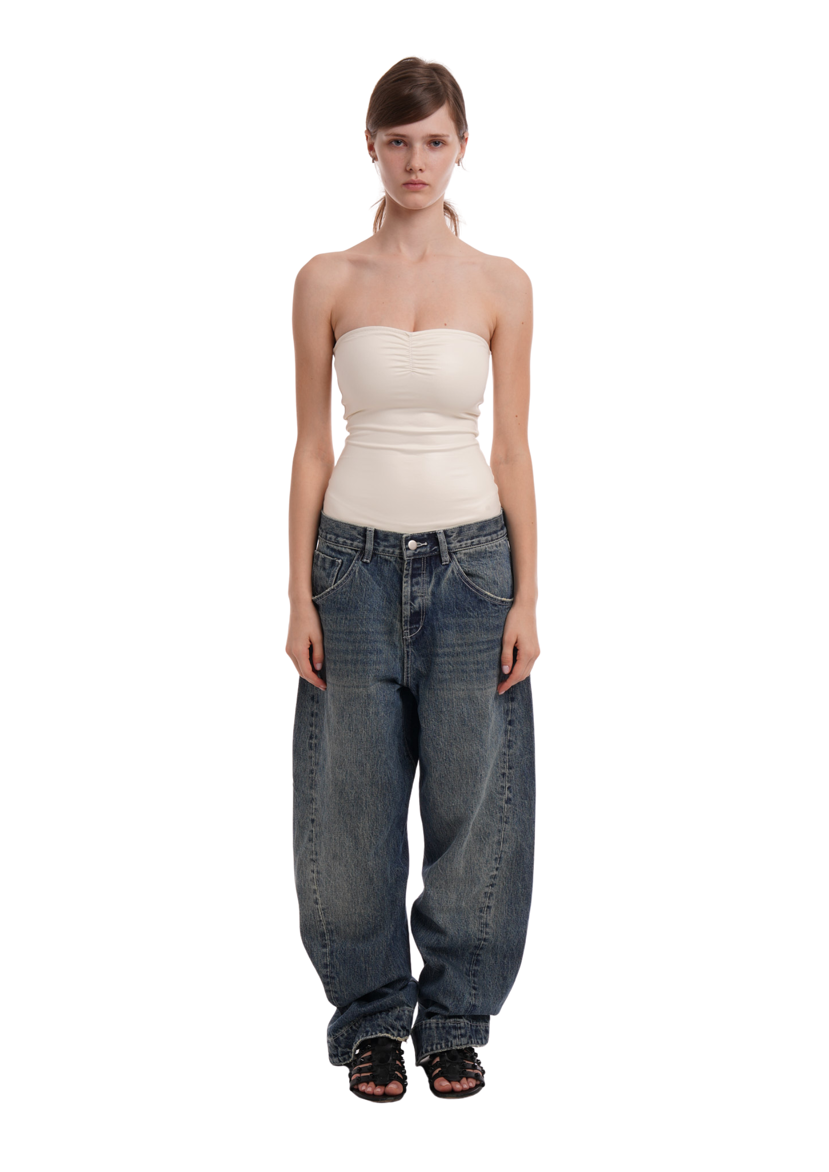 CONVEX LOW WAIST JEANS IN LIGHT WASH