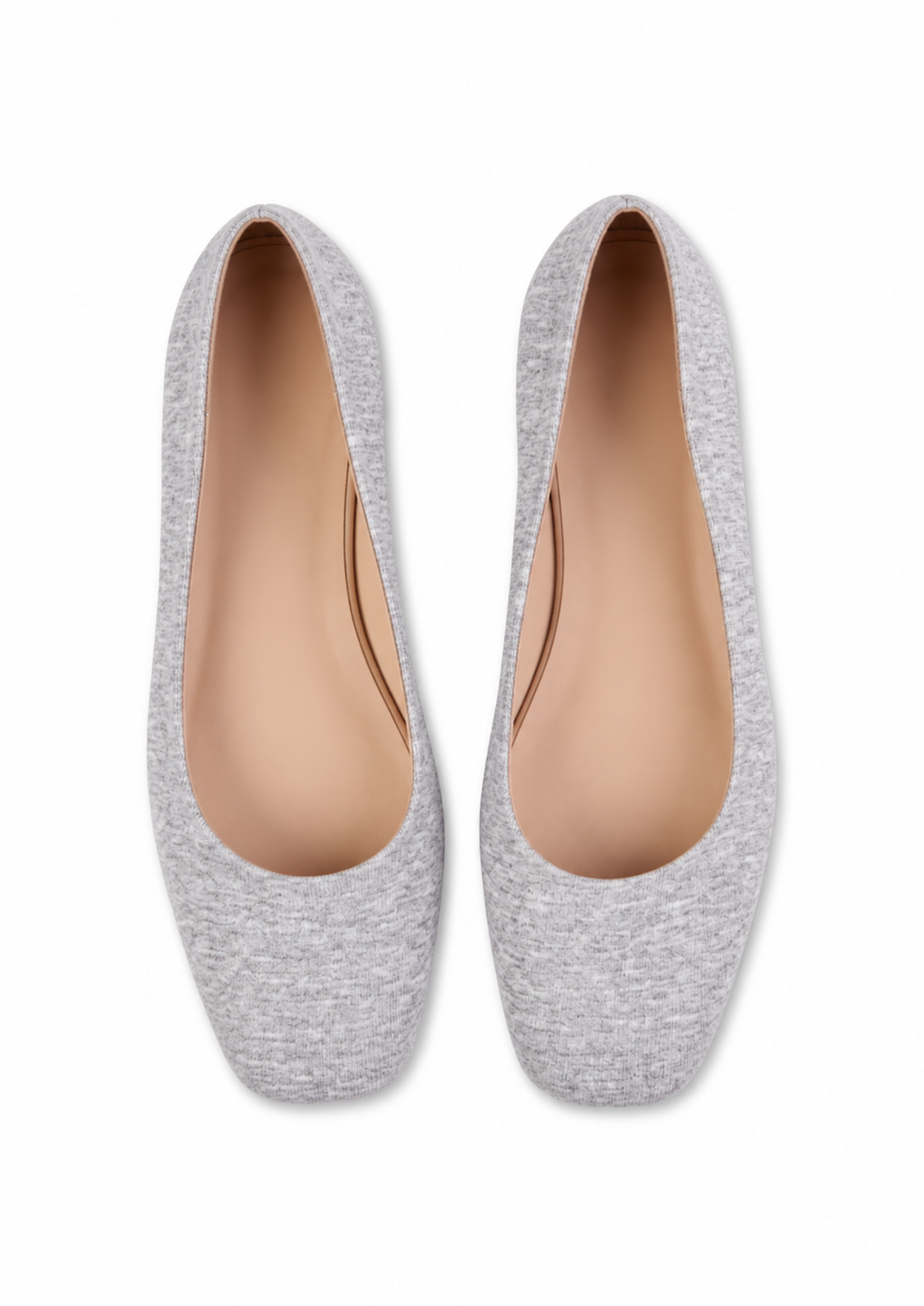 BALLET FLATS IN GREY MARL