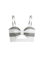 BRALETTE IN GREY & WHITE STRIPES