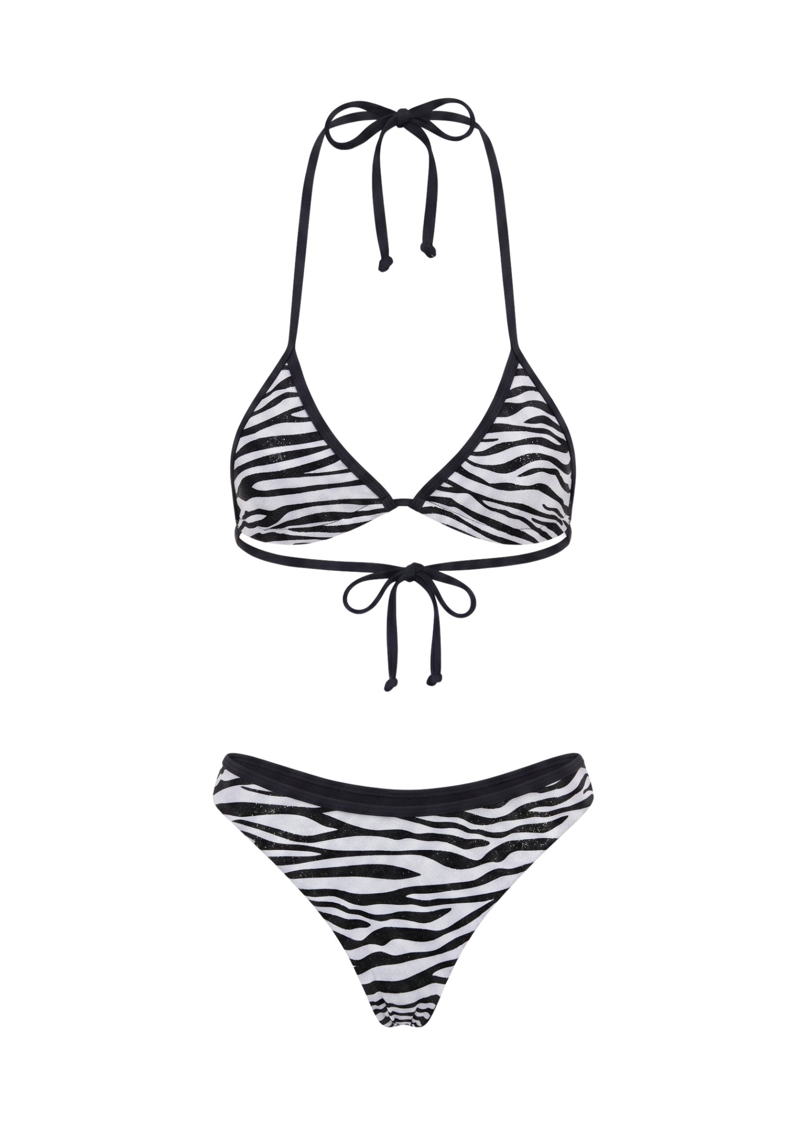 METALLIC BIKINI IN ZEBRA