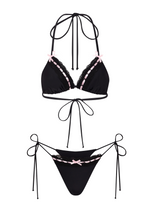 LINGERIE BIKINI IN BLACK & PINK