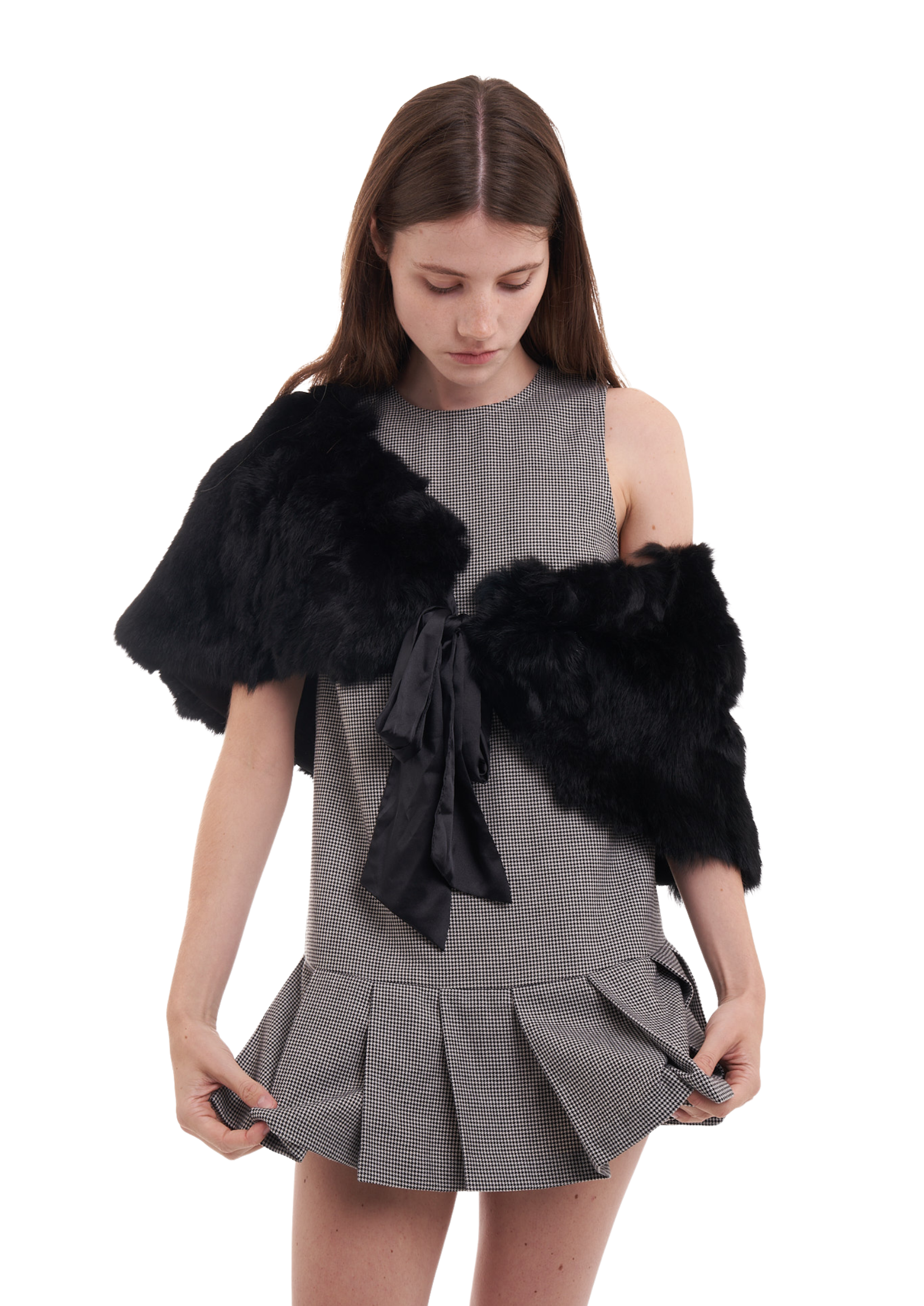 PARIS DRESS IN HOUNDSTOOTH